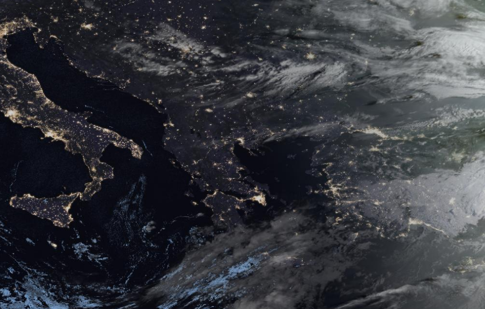 Τελευταία δορυφορική εικόνα νεφοκάλυψης