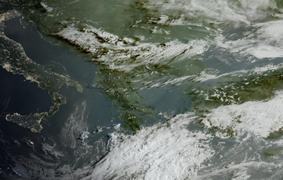 Τελευταία δορυφορική εικόνα νεφοκάλυψης