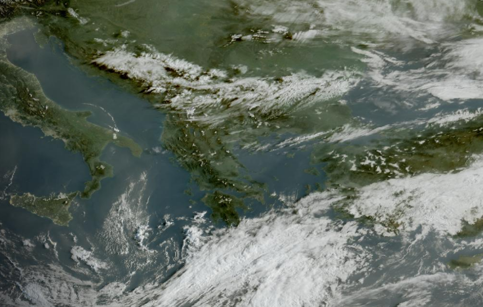 Τελευταία δορυφορική εικόνα νεφοκάλυψης