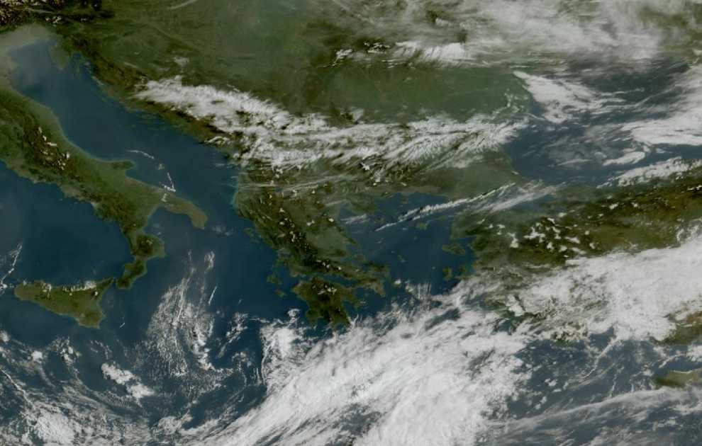 Τελευταία δορυφορική εικόνα νεφοκάλυψης