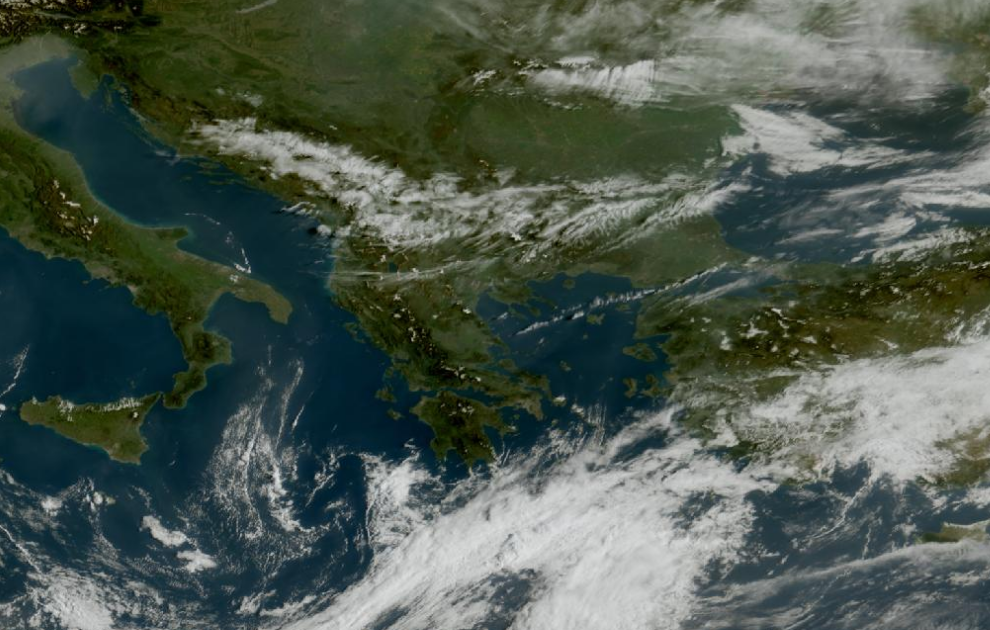 Τελευταία δορυφορική εικόνα νεφοκάλυψης