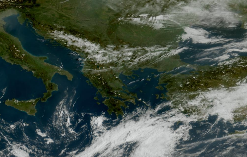 Τελευταία δορυφορική εικόνα νεφοκάλυψης