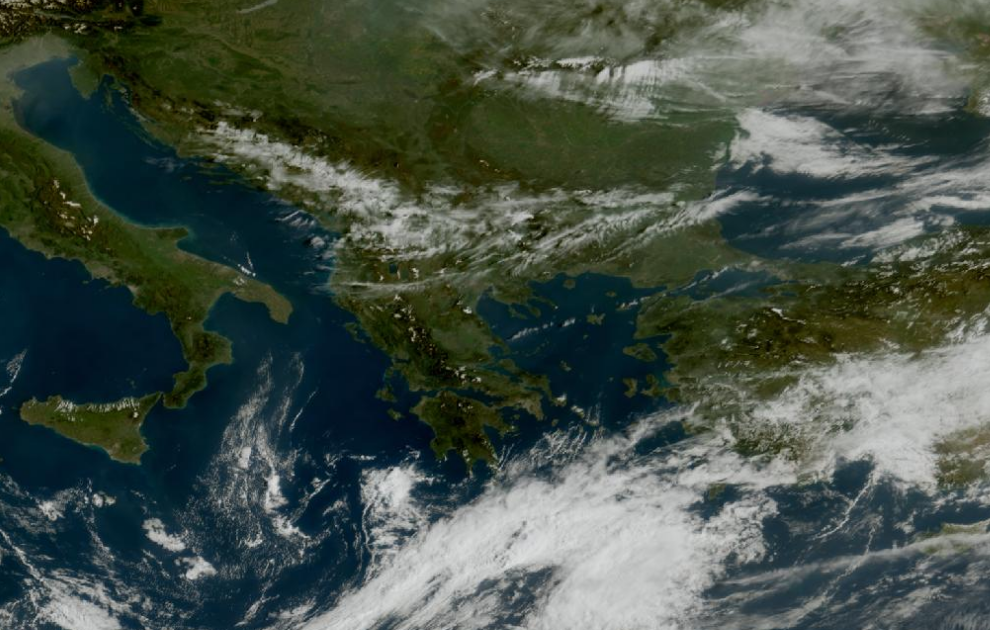 Τελευταία δορυφορική εικόνα νεφοκάλυψης