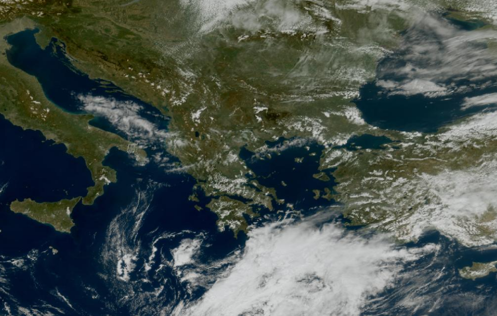 Τελευταία δορυφορική εικόνα νεφοκάλυψης