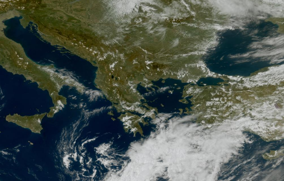 Τελευταία δορυφορική εικόνα νεφοκάλυψης