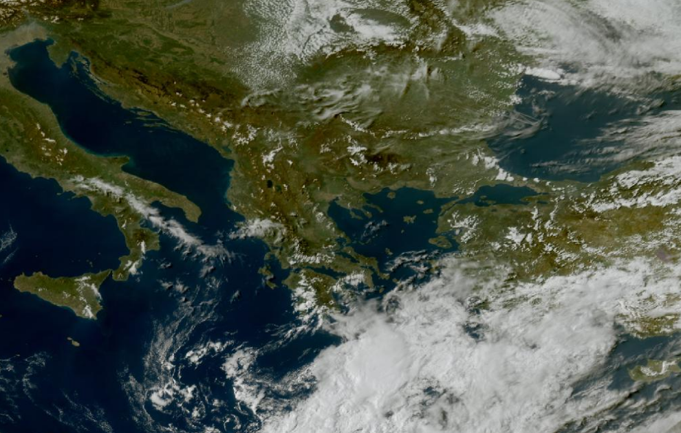 Τελευταία δορυφορική εικόνα νεφοκάλυψης