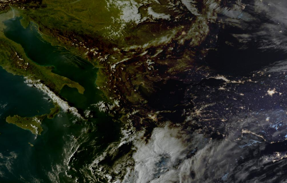 Τελευταία δορυφορική εικόνα νεφοκάλυψης