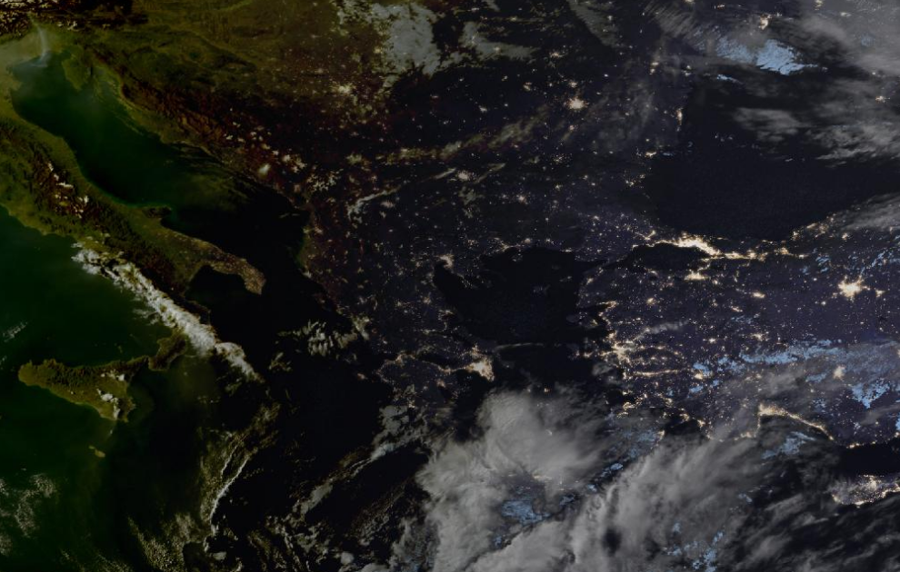 Τελευταία δορυφορική εικόνα νεφοκάλυψης