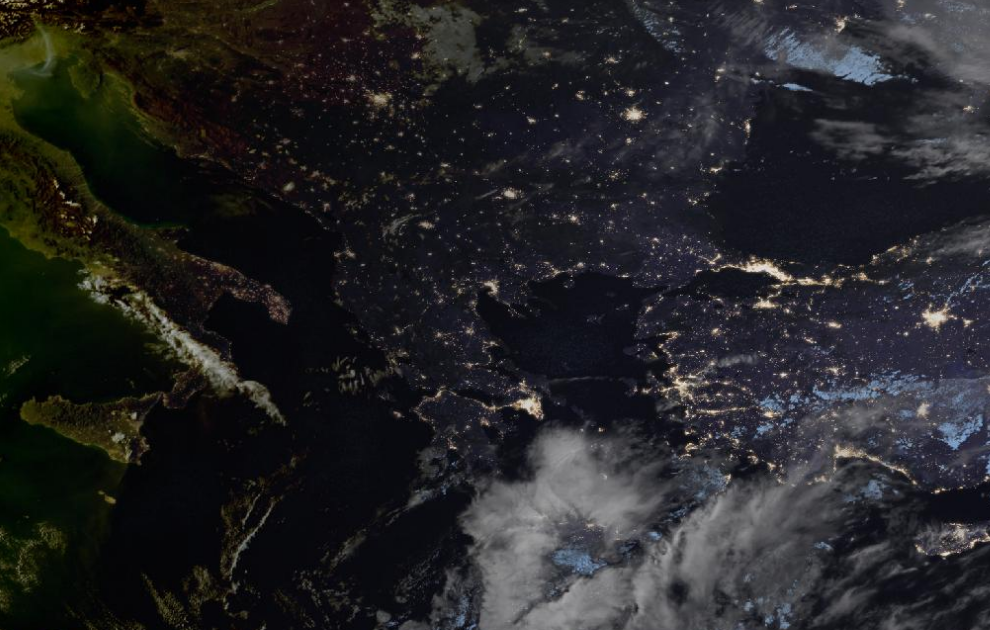 Τελευταία δορυφορική εικόνα νεφοκάλυψης