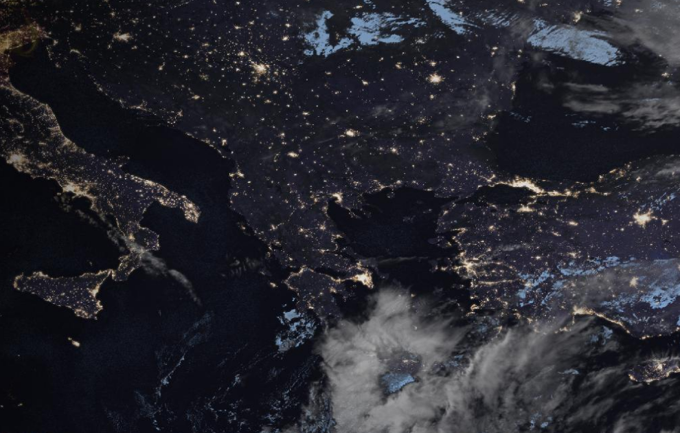 Τελευταία δορυφορική εικόνα νεφοκάλυψης