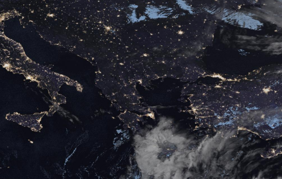 Τελευταία δορυφορική εικόνα νεφοκάλυψης