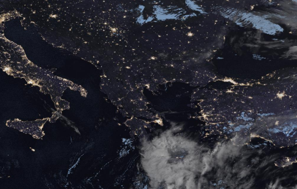 Τελευταία δορυφορική εικόνα νεφοκάλυψης