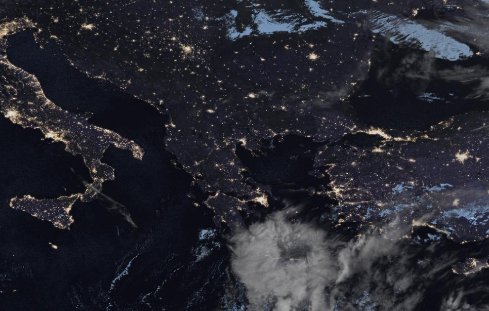 Τελευταία δορυφορική εικόνα νεφοκάλυψης