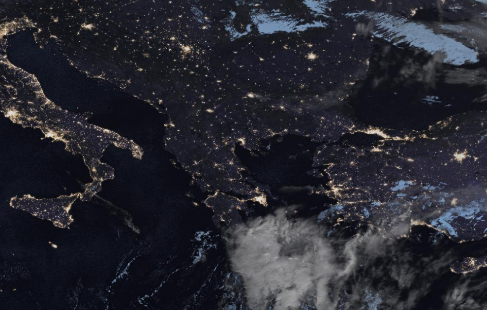 Τελευταία δορυφορική εικόνα νεφοκάλυψης