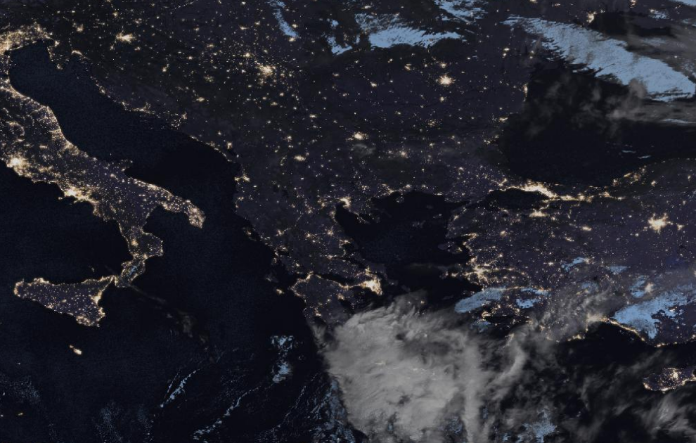 Τελευταία δορυφορική εικόνα νεφοκάλυψης