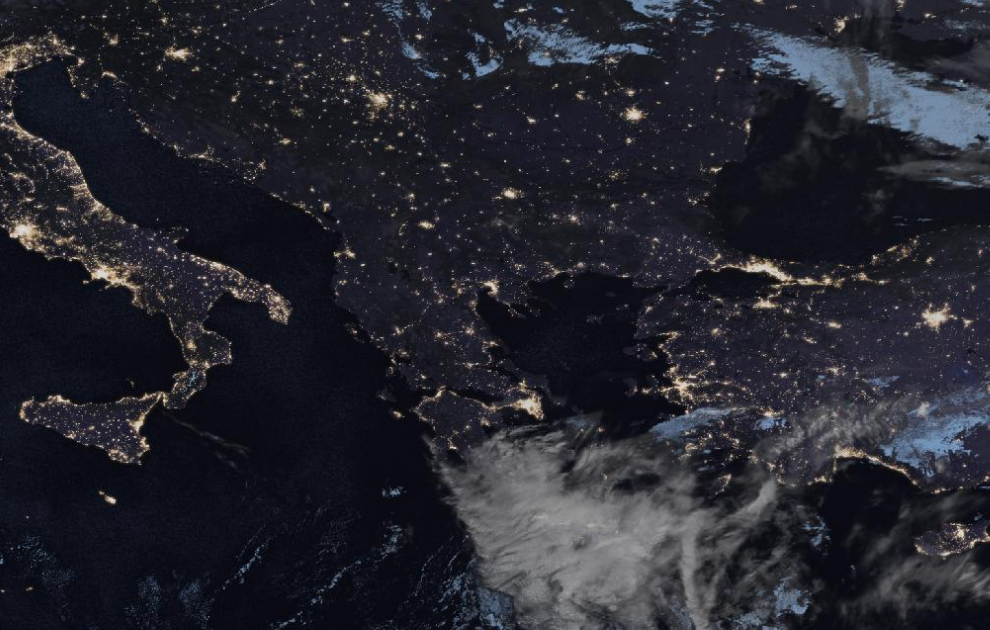 Τελευταία δορυφορική εικόνα νεφοκάλυψης