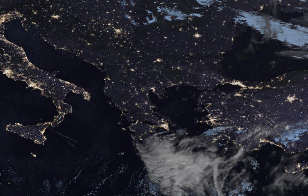 Τελευταία δορυφορική εικόνα νεφοκάλυψης