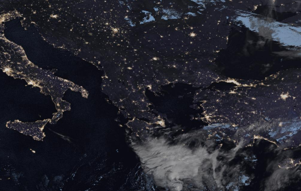 Τελευταία δορυφορική εικόνα νεφοκάλυψης