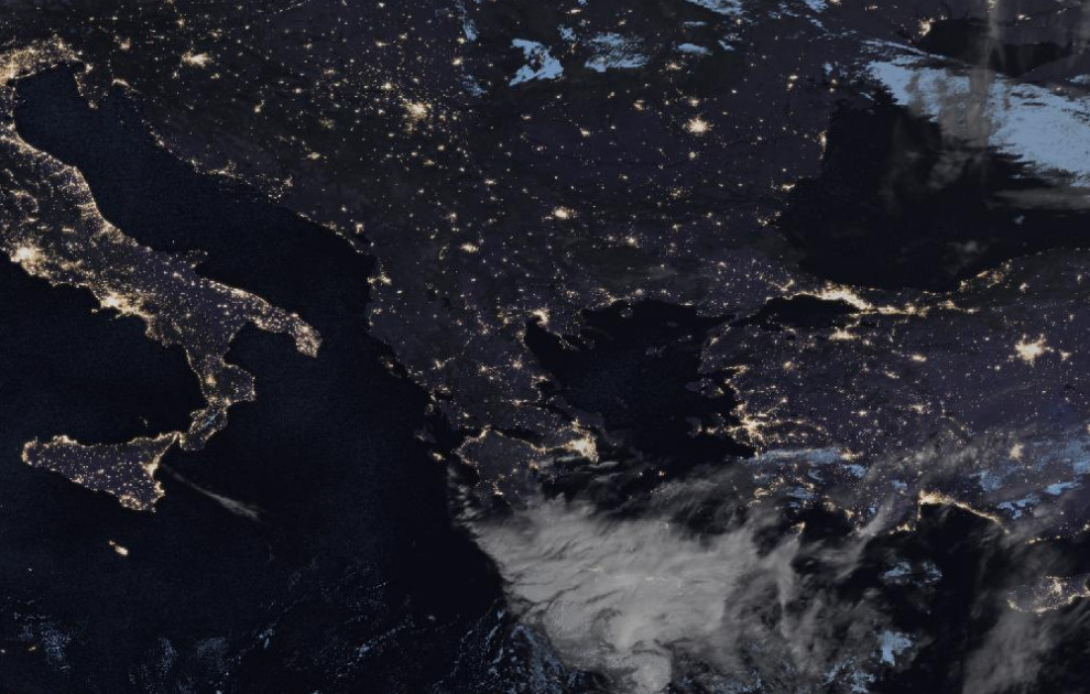 Τελευταία δορυφορική εικόνα νεφοκάλυψης