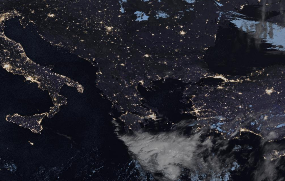 Τελευταία δορυφορική εικόνα νεφοκάλυψης