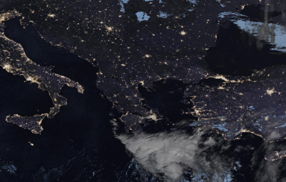 Τελευταία δορυφορική εικόνα νεφοκάλυψης