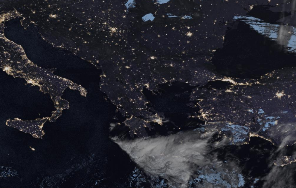 Τελευταία δορυφορική εικόνα νεφοκάλυψης