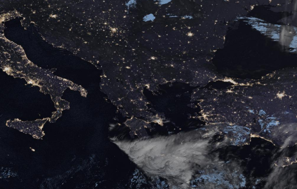 Τελευταία δορυφορική εικόνα νεφοκάλυψης