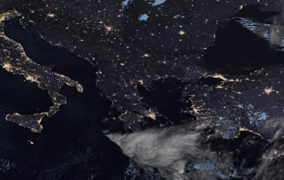 Τελευταία δορυφορική εικόνα νεφοκάλυψης