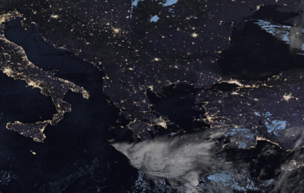 Τελευταία δορυφορική εικόνα νεφοκάλυψης