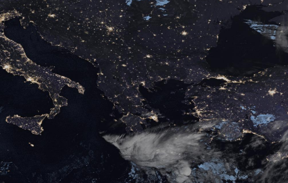 Τελευταία δορυφορική εικόνα νεφοκάλυψης