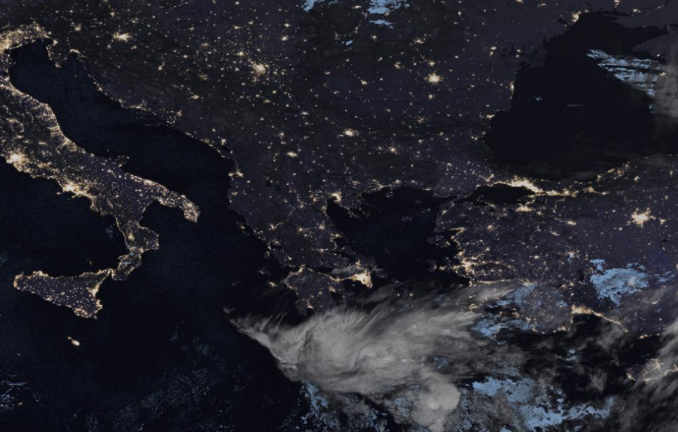 Τελευταία δορυφορική εικόνα νεφοκάλυψης