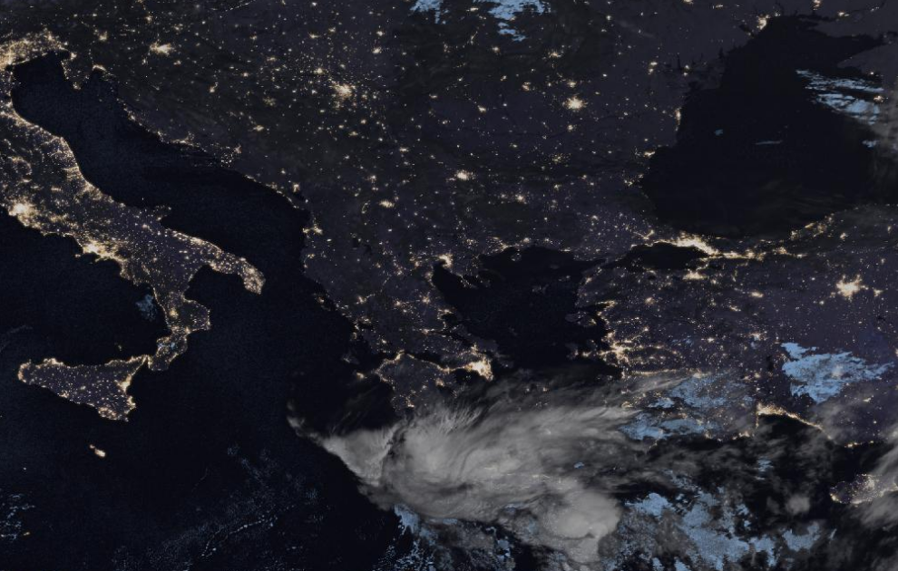 Τελευταία δορυφορική εικόνα νεφοκάλυψης