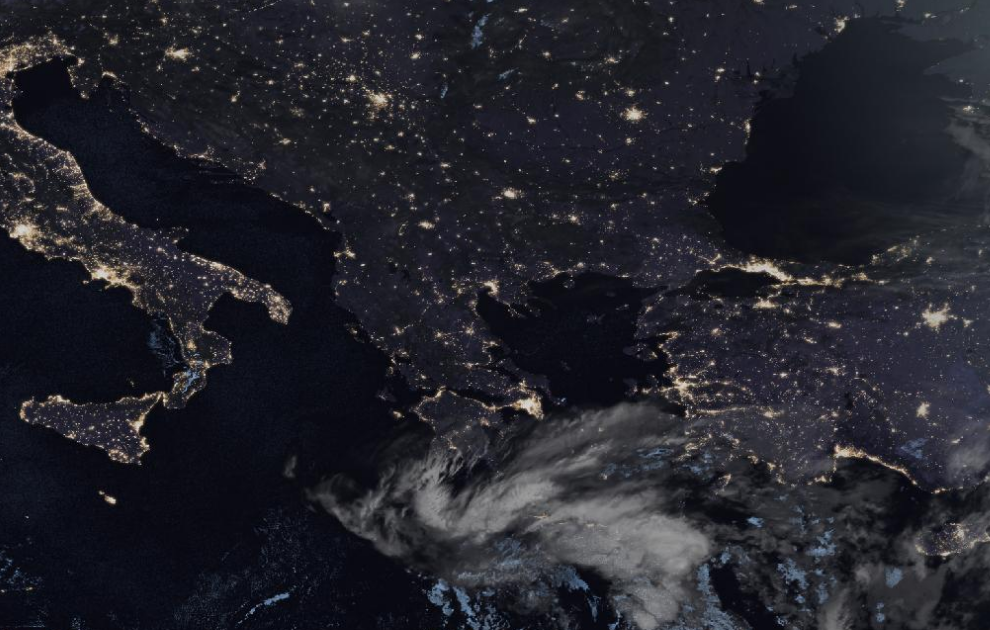 Τελευταία δορυφορική εικόνα νεφοκάλυψης