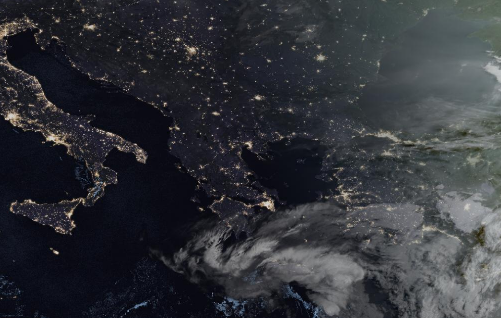 Τελευταία δορυφορική εικόνα νεφοκάλυψης