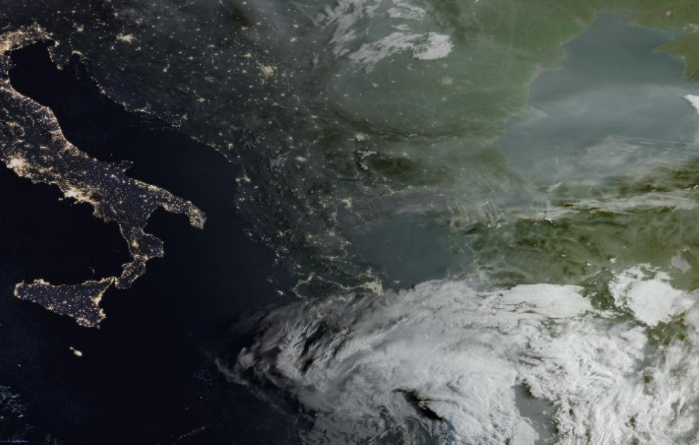 Τελευταία δορυφορική εικόνα νεφοκάλυψης