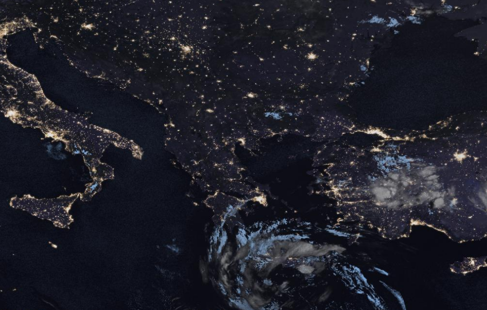 Τελευταία δορυφορική εικόνα νεφοκάλυψης