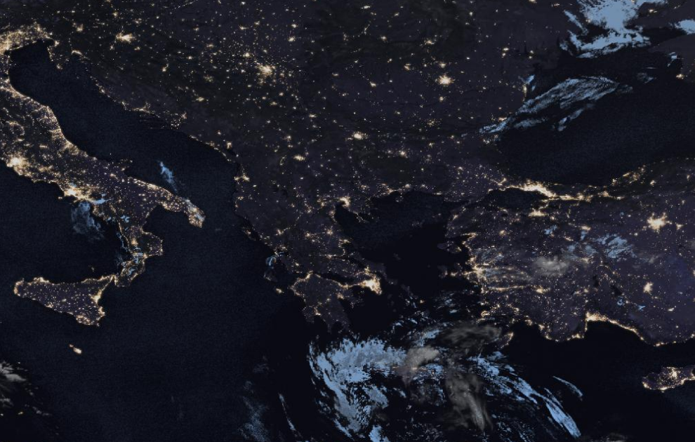 Τελευταία δορυφορική εικόνα νεφοκάλυψης