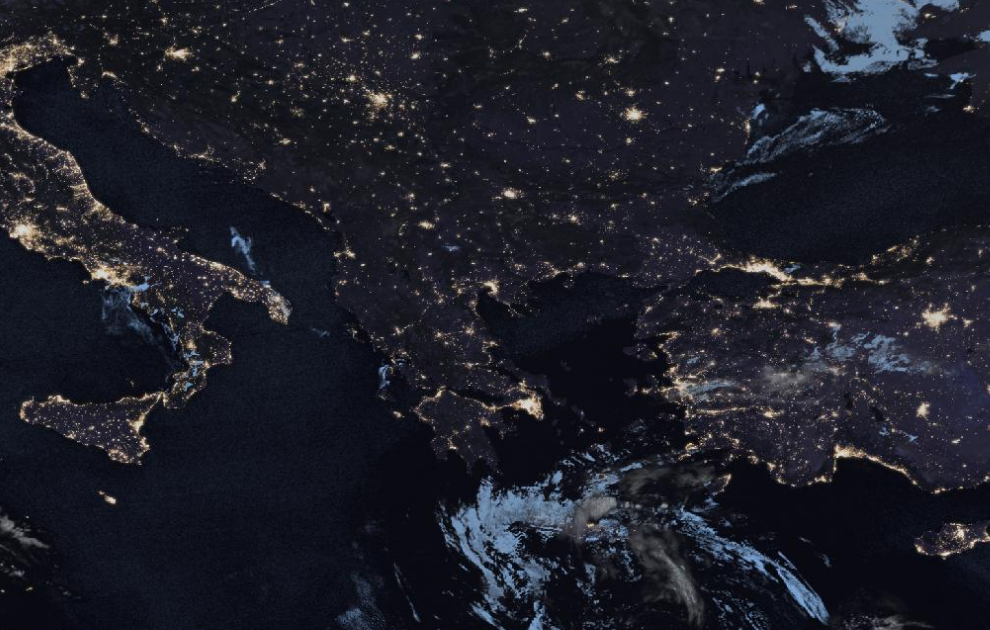 Τελευταία δορυφορική εικόνα νεφοκάλυψης