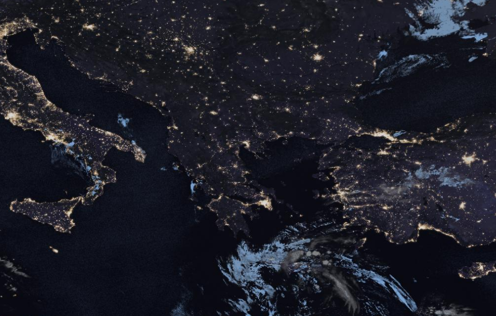 Τελευταία δορυφορική εικόνα νεφοκάλυψης