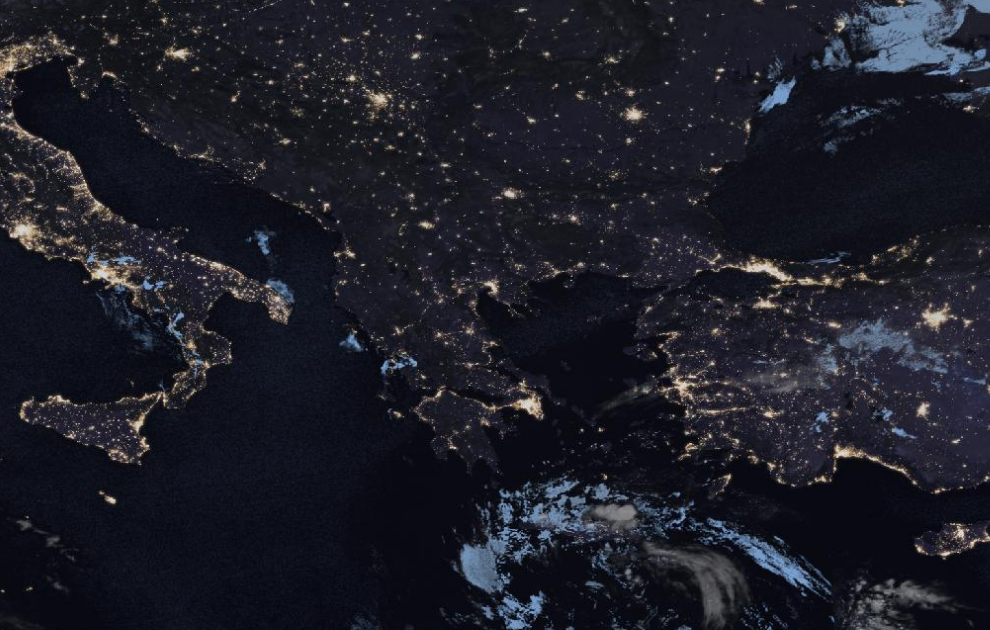 Τελευταία δορυφορική εικόνα νεφοκάλυψης