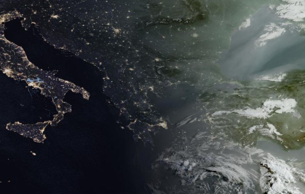 Τελευταία δορυφορική εικόνα νεφοκάλυψης