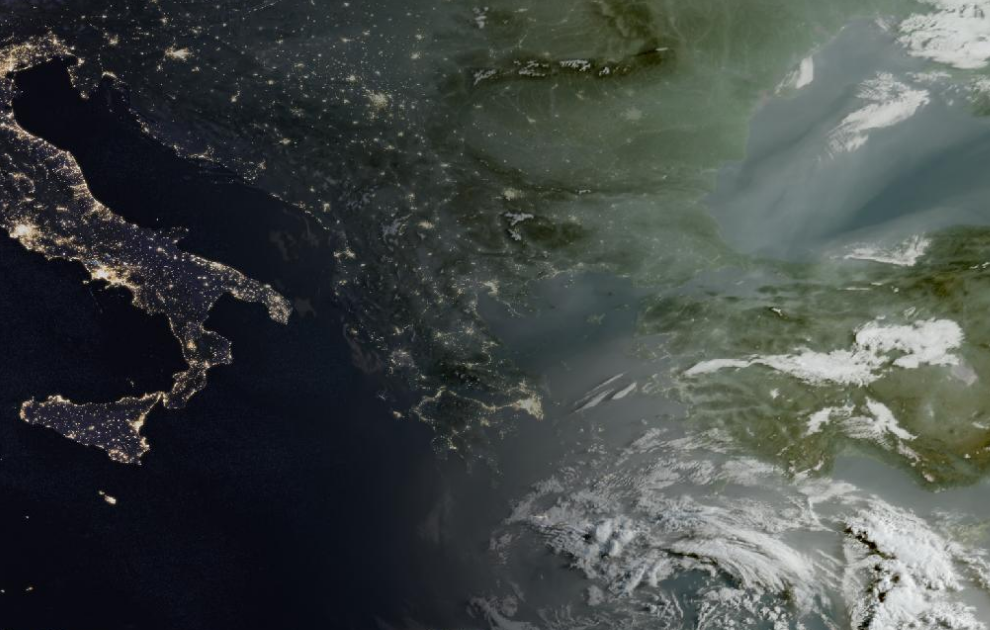 Τελευταία δορυφορική εικόνα νεφοκάλυψης