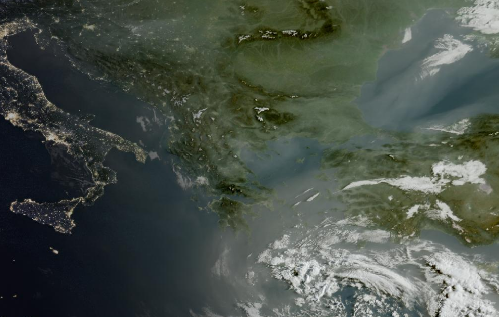 Τελευταία δορυφορική εικόνα νεφοκάλυψης