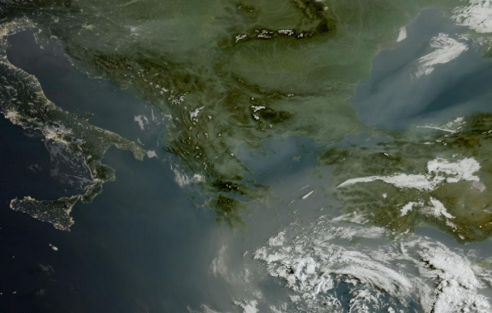 Τελευταία δορυφορική εικόνα νεφοκάλυψης