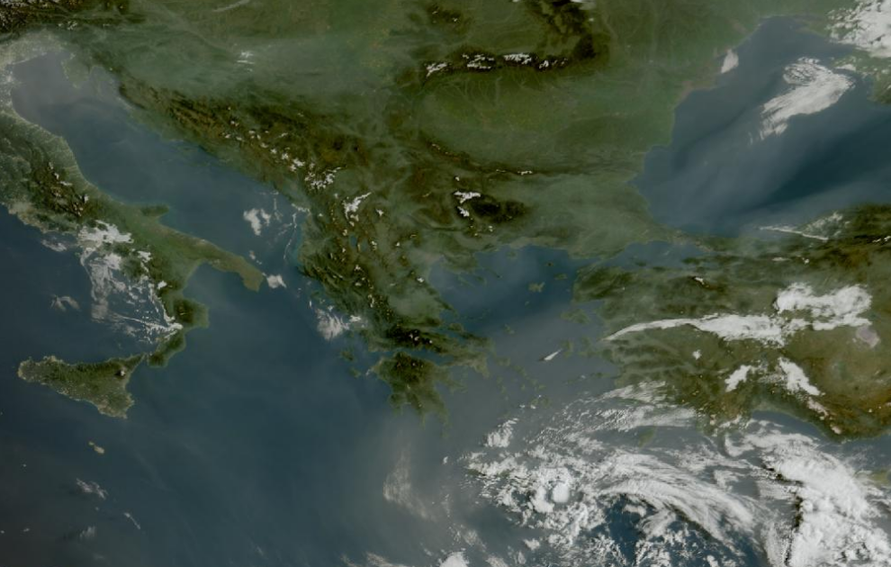 Τελευταία δορυφορική εικόνα νεφοκάλυψης