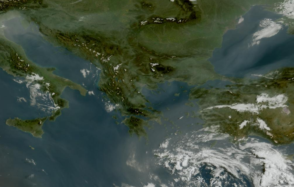 Τελευταία δορυφορική εικόνα νεφοκάλυψης