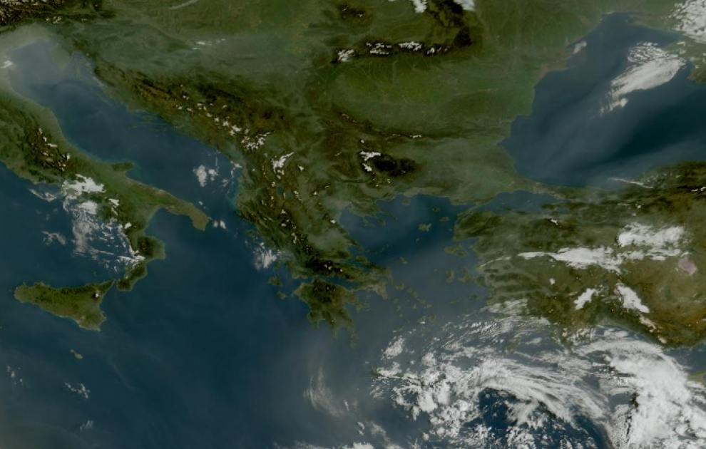 Τελευταία δορυφορική εικόνα νεφοκάλυψης