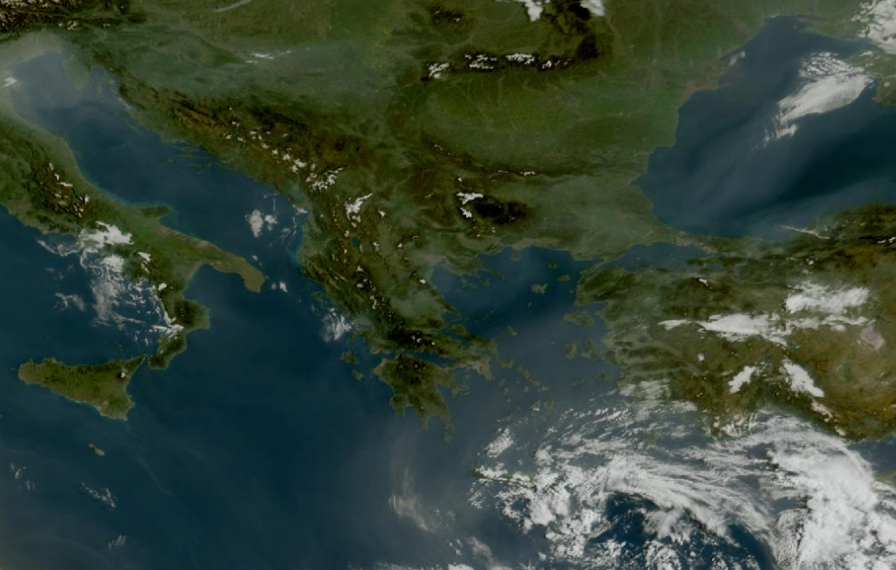 Τελευταία δορυφορική εικόνα νεφοκάλυψης