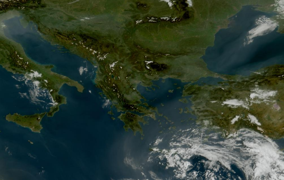 Τελευταία δορυφορική εικόνα νεφοκάλυψης