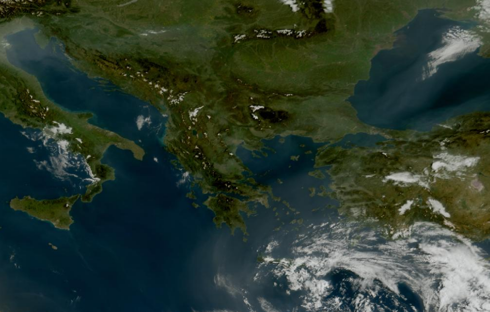 Τελευταία δορυφορική εικόνα νεφοκάλυψης